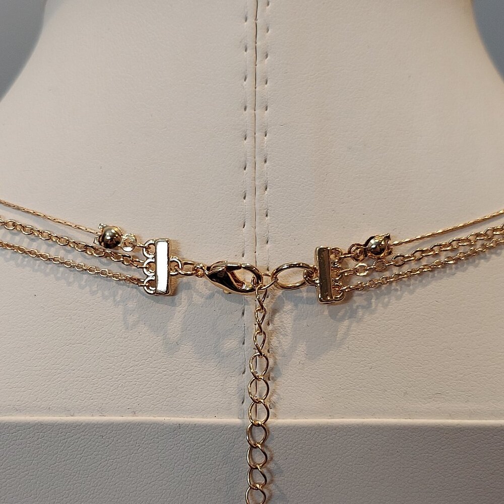 ππNWT LC LAUREN CONRAD MOTHER-OF-PEARL MULTI-STRAND NECKLACE - Picture 7 of 8